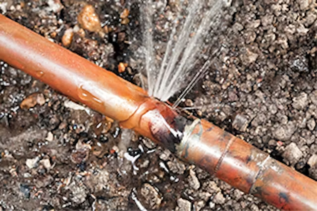 Burst Pipe about to be repaired in North Port, FL